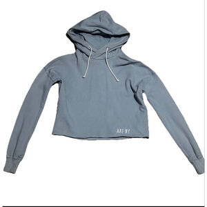 Women's Abercrombie & Fitch Light Blue Cropped Hoodie XS